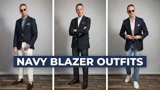 3 EASY Ways to Wear a Classic Navy Blazer for Spring [upl. by Kathe]