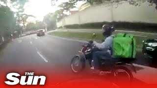 Four motorbike cops vs one Uber Eats rider [upl. by Shaper]