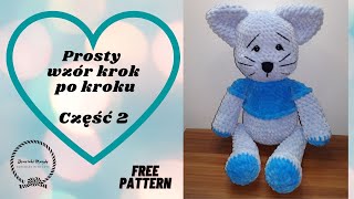 Kotek na szydełku  jak zrobić  crochet cat CZĘŚĆ 2 [upl. by Aldora367]