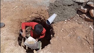 Nomadic life in Iran this is how nomads build a TOILET [upl. by Yllut]