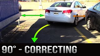 90 degrees Parking  How to Correct Yourself [upl. by Sileray]