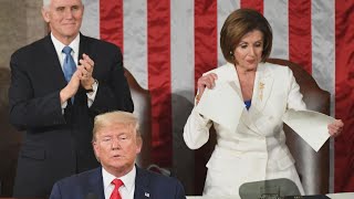 Pelosi shreds State of the Union speech  SOTU 2020 l ABC News [upl. by Enyluqcaj]