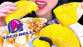 ASMR TACO BELL CHEESY CRUNCHY TACOS BURRITO QUESADILLA amp CHIPS MUKBANG ASMR Phan [upl. by Ailime]