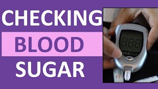 Checking Blood Sugar Glucose Level  How to Use a Glucometer Glucose Meter [upl. by Saltsman]