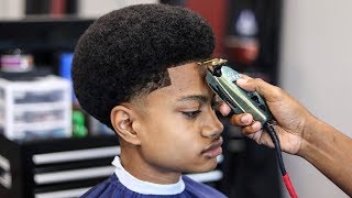 BARBER TUTORIAL TAPER AFRO [upl. by Heppman477]