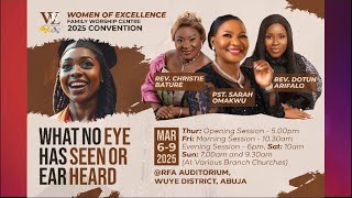 WOMEN OF EXCELLENCE CONVENTION 2025  DAY 1 06032025 [upl. by Schuman]