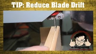 Woodworking Quick Tip 18 How to reduce blade drift while resawing on the band saw [upl. by Enyalb]