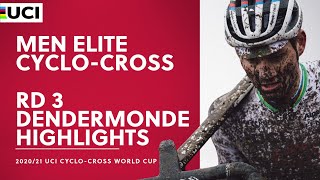 Round 3  Men Elite Highlights  202021 UCI Cyclocross World Cup  Dendermonde [upl. by Sleinad]