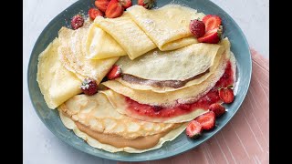 Perfectly Easy Crepes  Breakfast Recipes  Weelicious [upl. by Ecyor]