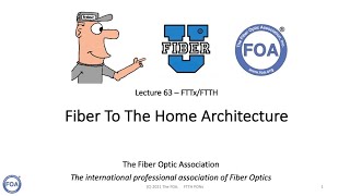 FOA Lecture 63 FTTH Architecture [upl. by Lynna]