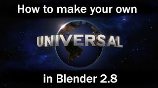 How to make your own Universal Studios Intro in Blender 28 in less than 10 minutes [upl. by Myna340]