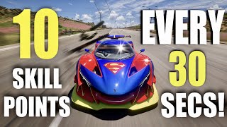 10 SKILL POINTS EVERY 30 SECONDS Fastest Forza Horizon 5 AFK money farm [upl. by Annuhsal]