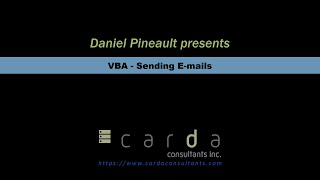 VBA  Sending Emails [upl. by Eirrab]