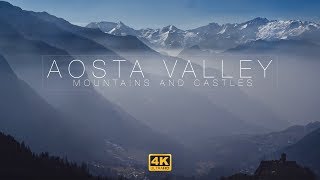 Valle dAosta  Aosta Valley Mountains And Castles  4K Drone Video [upl. by Sacttler288]