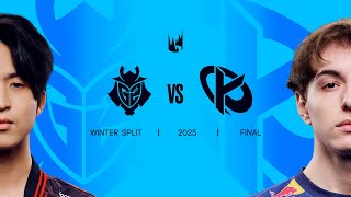 G2 vs KC  2025 LEC Winter Split Playoffs  Split Final [upl. by Nahshunn]