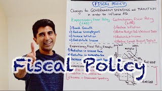 Y1 30 Fiscal Policy  Government Spending and Taxation [upl. by Ruhnke]