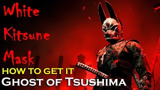 How to get the White Kitsune Mask Legendary Assassins Mask Location  Ghost of Tsushima Iki Island [upl. by Helbonna]