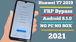 Huawei Y7 2019 FRP Lock Bypass Easy Steps amp Quick Method 100 Work [upl. by Htbazile]