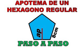 COMO CALCULAR LA LONGITUD DEL APOTEMA DE UN PENTAGONO REGULAR [upl. by Vasquez]