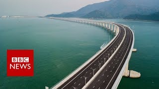 Worlds longest sea bridge  BBC News [upl. by Ailee412]