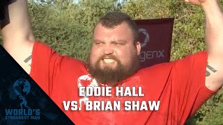 2017 Worlds Strongest Man Finale  Eddie Hall vs Brian Shaw [upl. by Arrik]