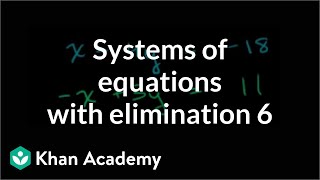 Solving system with elimination  Algebra  Khan Academy [upl. by Johnette]