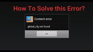 Solution Globalcfg not found Error When Install Igo Navigation [upl. by Zelikow830]