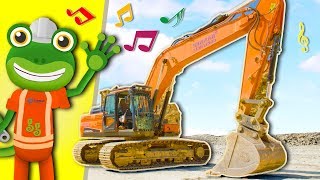 Excavator Song With Gecko  Diggers For Children  Geckos Real Vehicles [upl. by Steck]