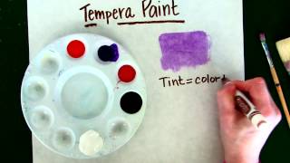 Landscape Painting How to use Tempera Paint [upl. by Goldarina]