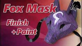 Finishing and Painting a Kitsune Fox Mask [upl. by Alcina]