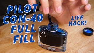 How To Fully Fill A Pilot Con40 CartridgeConverter Fountain Pen [upl. by Swagerty75]