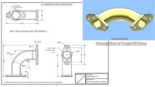 Flanged 90 Elbow  Siemens NX Tutorial [upl. by Alleyne]