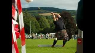 Pitlochry Highland Games  Hammer Throw [upl. by Anelhtac249]