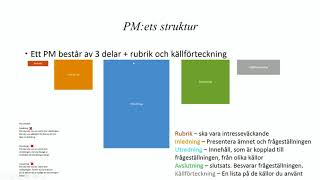 PM  inför nationella proven i svenska 3 och svenska som andraspråk 3  Vad är PM [upl. by Nytram359]