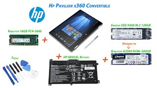 HP Pavilion X360 Convertible Laptop Upgrade Step by Step [upl. by Ladin]