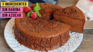 Tarta de chocolate con 3 ingredientes SIN HARINA y SIN AZÚCAR Una auténtica locura [upl. by Atul]