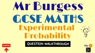 GCSE Maths  Experimental Probability [upl. by Eal]