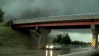 Tornado Survivor Hides Under Overpass [upl. by Joappa]