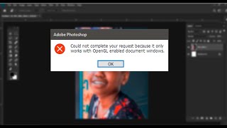 How to fix OpenGL Graphics processor not detected Rotate hand tool and 3D features in photoshop [upl. by Mossman645]