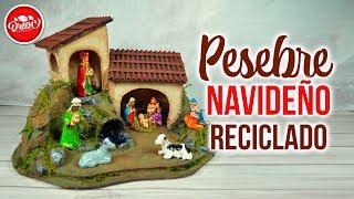 DIY DECORACIÓN NAVIDAD 2022 Pesebre navideño de cartón  Nacimiento  Belén  RECICLAJE CREATIVO [upl. by Haibot]