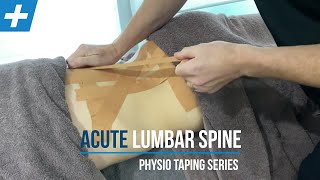 Taping for Acute Lumbar Spine Pain  Tim Keeley  Physio REHAB [upl. by Tresa]