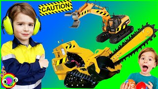 🚧Excavator Trucks 🏗 for Kids 🚧 Learn About Diggers BLiPPi toddlers  min min playtime [upl. by Sukin778]