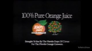 1990s Commercials  100 Pure Florida Orange Juice [upl. by Zeiger]