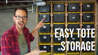 Super Easy DIY Tote Storage Rack  Free Plans [upl. by Consuelo]