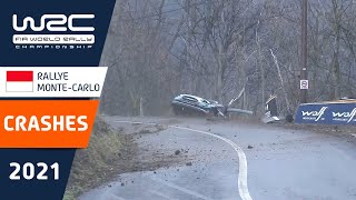 WRC  Rallye MonteCarlo 2021 CRASH compilation [upl. by Shelli]