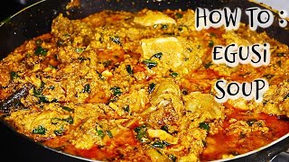 HOW TO COOK NIGERIAN PARTY STYLE EGUSI SOUP WITH FUFU  OMABELLETV [upl. by Tocs]