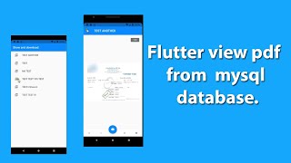 flutter view pdf from database to flutter using php mysql  flutter pdf viewer tutorial [upl. by Lincoln]