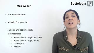 5 Sociología Las perspectivas clásicas – Max Weber el método y el objeto de estudio la acción social [upl. by Enhpad]