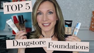 Top 5 Best Drugstore Foundations for Mature Skin [upl. by Ellinehc]