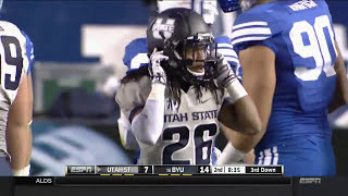 NCAAF 2014 Utah State at BYU 2nd Quarter [upl. by Nyloj]